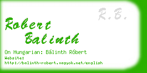 robert balinth business card